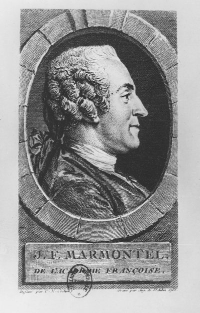 Portrait of Jean François Marmontel by Augustin de Saint Aubin